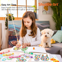Shuttle Art Dot Markers, 10 Colors Washable Markers for Toddlers,Bingo Daubers S