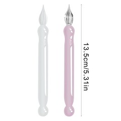 Short Glass Dip Pen Ergonomic Grip Portable Glass Ink Pen For Artist Beginner
