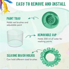 New Paint Brush Cleaner Rinse Cup For Acrylic Watercolor And Water-Based Mediums