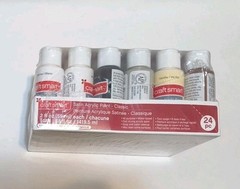 New 24 Pack Satin Acrylic Paint Craft Smart Value Set 2 fl oz Each