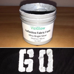 Silver Reflective Fabric Paint – 3 oz – Ultra-Bright, Silver/Gray Paint