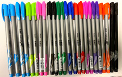 50 Bic Fineliner Pen Fine Point 0.4mm & Medium Point 1.0mm Pens NEW 50 Count