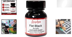 Flat Black Acrylic Leather Paint – Ideal for Restoration & Customization