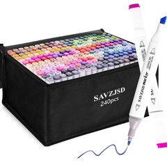 SAVZJSD 240 Colors Alcohol Markers, 2025 Upgraded Dual Tips Markers for Kids