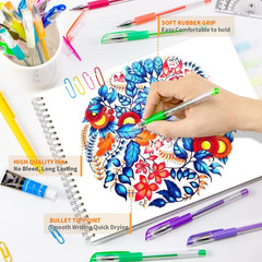 Aen Art Gel Pens for Adult Coloring Books, 30 Colors Fine Point Gel Marker Pen w