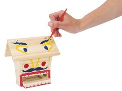 Paint and Build Classic 6 Inch Tall Bird Buffet Art Craft Kit for Ages 5 Up