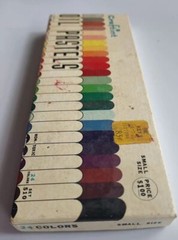 1970’s Craftint Oil Pastels 23 Colors Set 510 Used Full Sticks U99