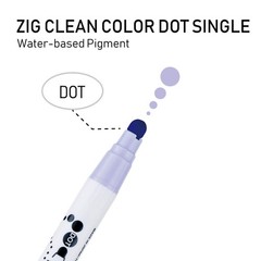 Kuretake CLEAN COLOR DOT Single Mild 6 colors set, Office Product