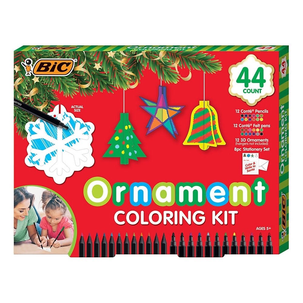 BIC® 44-Piece Holiday Ornament Gift Set