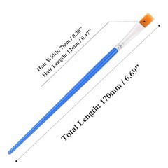 (2 Bags) UPINS 60 Pcs Flat Paint Brushes, Small Brush Bulk for Detail Painting