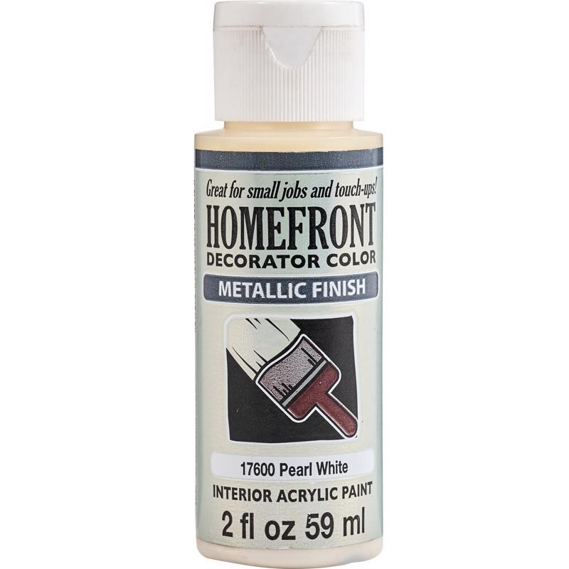 Homefront 17600 Metallic Pearl White Multi Surface Hobby Paint 2 oz. (Pack of 3)