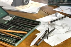 20 Pack Pitt 36mm Natural Charcoal Sticks Sketching Drawing Shading Art