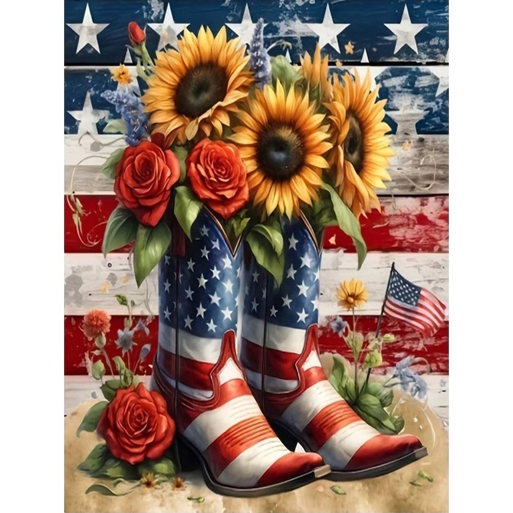Diamond Art Kits for Adults, 5D DIY Western Diamond Painting Kits for Adults Beg