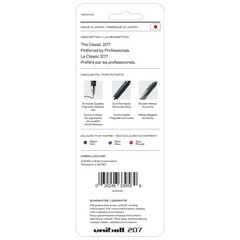 Uniball 207 Medium Gel Pens – 1 Count (Pack of 3) – Medium