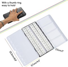 Travel-Sized Metal Watercolor Palette with 48 Removable Half Pans – Galaxy Style