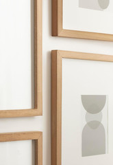 Gallery Contemporary Rectangle Minimal Graphic Framed Art Set of 5; Varying Size