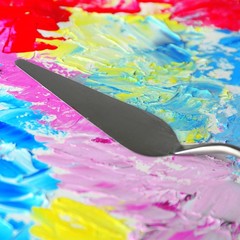2pcs No.16 Painting Palette Knives Stainless Steel Spatula Beech Wood Handle