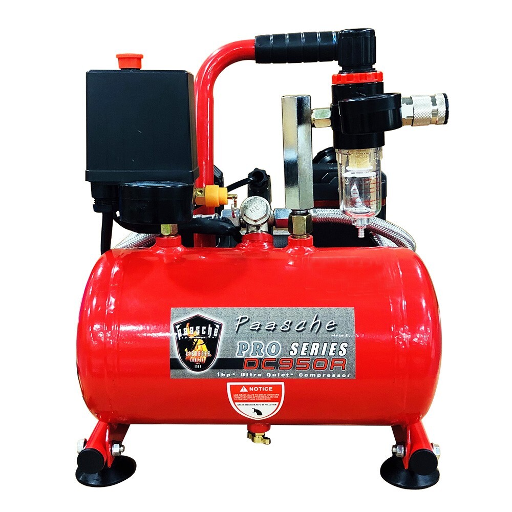 Paasche DC950R 1 HP Airbrush Compressor with Regulator & Moisture Trap