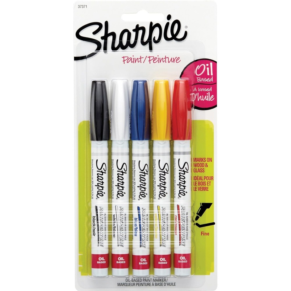 Oil-Based Paint Markers, Fine Point, Assorted Colors, 5 Count – Great for Roc