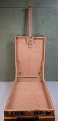 Wooden Folding Box Artists Easel Painting Stand Capt. Jack Rauscher Pirate Ship