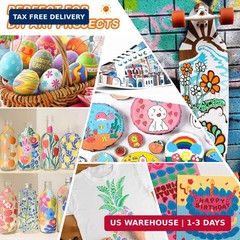 TANMIT 24 Colors Acrylic Paint Markers, Dual Tip Acrylic Paint Pens with Dot & F