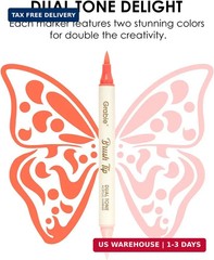 Grabie 120 Colors Acrylic Paint Markers, 60 Pack Dual Tip Soft Brush Acrylic Mar