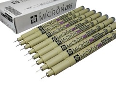 Sakura Pigma Micron pen 005 Black ink marker felt 1 Count (Pack of 8),