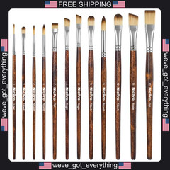 12-Piece Artist Paint Brush Set for Acrylic Oil Watercolor