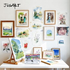 JusArt 50 Colors Watercolor Paint Set,Art Supplies with Metallic Color, Detai…