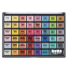 Soho Urban Artist Metallic Watercolors Set 48 Vibrant Metallic Half Pans In