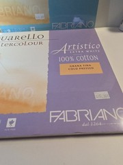 2- Fabriano Artistico Acquarello Watercolour Paper Pad 100% Cotton 300gsm 9×12″