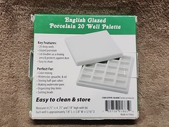 Creative Mark English Glazed Porcelain Palette, with 20 Deep Wells