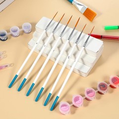 6 Pcs Script Liner Brush Long Fine Point Tip Small to Medium