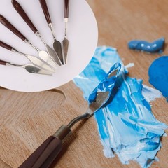 Stainless Steel Palette Knife Oil Painting Color Mixing Scraper 20PCS/Set