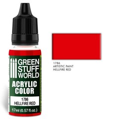 Green Stuff World – Acrylic Color Paint Hellfire Red 1786 for Models and Miniat