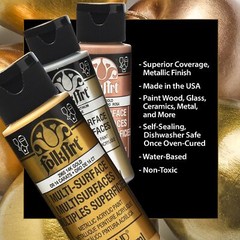 Metallic Acrylic Craft Paint Set Formulated to be Non-Toxic that is Perfect f…