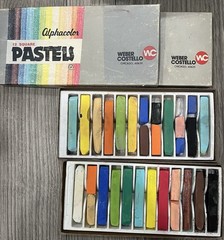 Lot Cray Pas Oil Pastels Crayons Sanford Alphacolor Duro Faber Weber Pentel