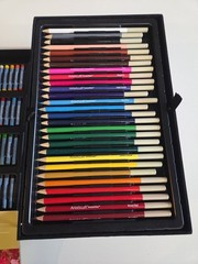 Artist’s Loft All-Media Art Set Barely Used Paint Pencils Brushes Metal Case