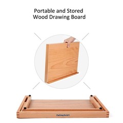 Falling in Art 5-Position Wood Drafting Table Easel Drawing and Sketching Boa…