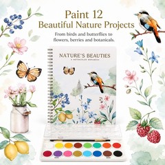 Beautiful Workbook Set for Beginners – Relaxing & Easy to Paint Water Colorin…