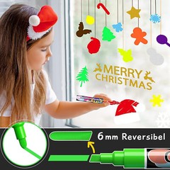 Car Window Markers for Auto Glass Washable Liquid Window Chalk Markers 6mm 12pc