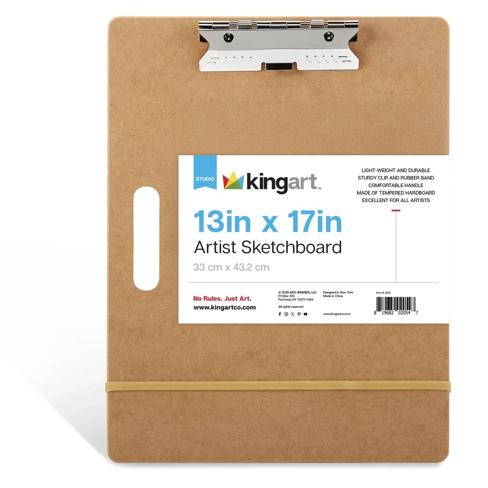 KINGART Artist Sketch Tote Board 13″ x 17″ – Great for x 17″, Brown