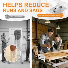 Door Painting Stand: Heavy-Duty Steel Racks with 4 Rubber Feet & Ergonomic Ha…