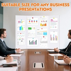 TUXITA Trifold Poster Board,4 Pack 36″ x 48″ Large White Corrugated Poster Bo…