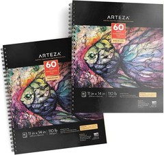 2-Pack Mixed Media Sketchbook, 11×14 Inch, 60 Sheets, 110 lb Acid-Free