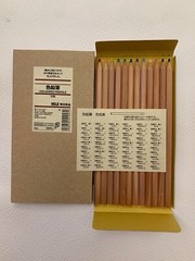 Coloring Pencil MUJI moma natural wood axis made in japan 12 color