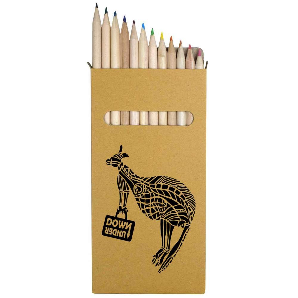 12 x ‘Australia Holiday Kangaroo’ Long Colour Pencils (PE00079321)