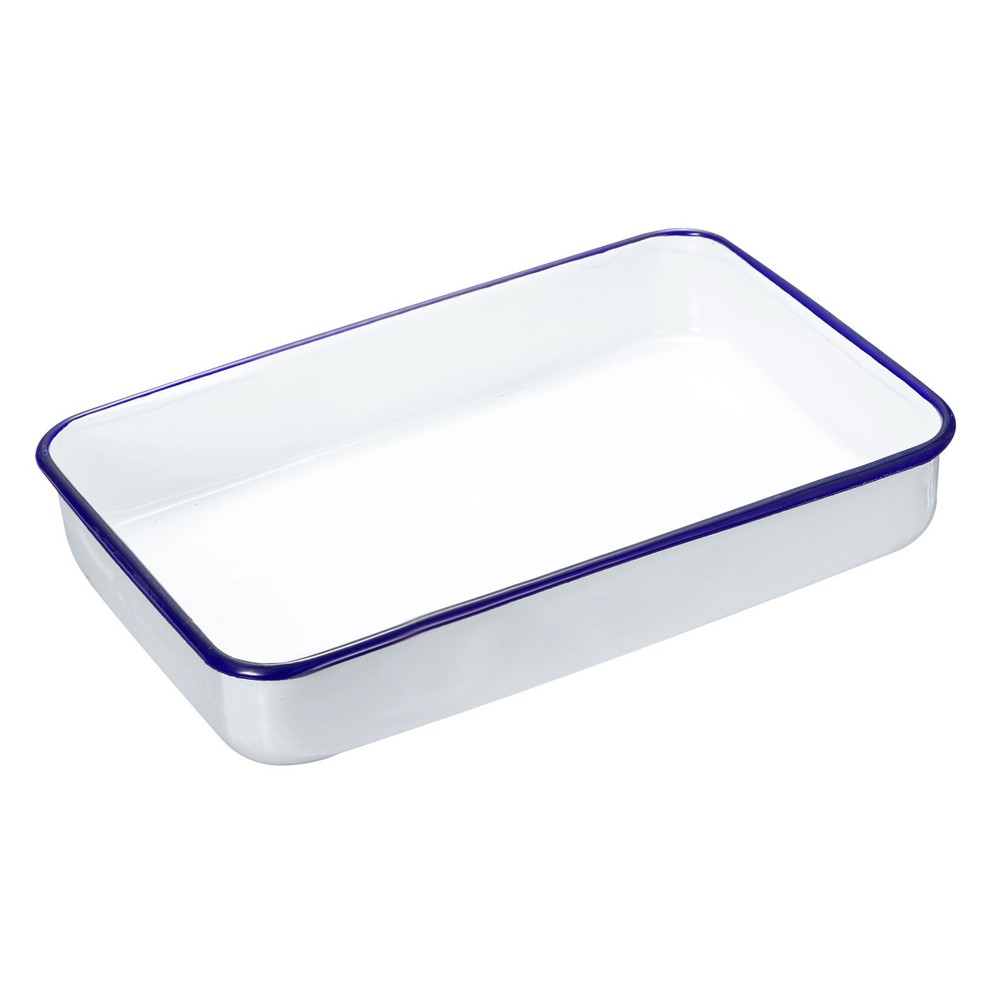 Butcher Tray Palette 12″x8″x2″ Triple Enamel Coated Deepened Rectangular Tray