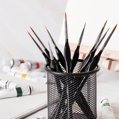 Fine Detail Paint Brushes Set of 9 Micro Point Miniature Brushes for Precision