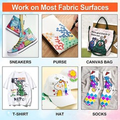 40 Colors Dual Tip Fabric Markers – Permanent No Bleed Pens for T-Shirts & Sneak